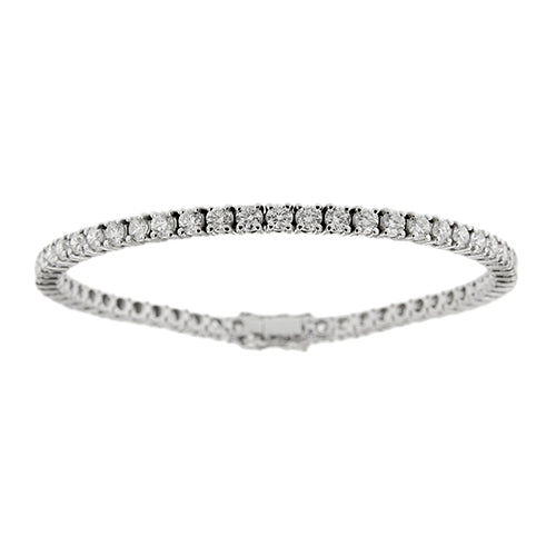 Bracelet Bracelet tennis en or blanc 18 ct et diamants 5,10 ct 58 Facettes 33555
