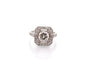 Bague 53 Bague en platine avec diamant 1,13 ct et diamants 0,50 ct 58 Facettes 27844-27415