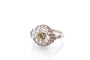 Bague 53.5 Bague en platine avec diamant 3,42 ct K/VS1 et diamants 58 Facettes 27866-27559dv
