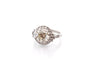 Bague 53.5 Bague en platine avec diamant 3,42 ct K/VS1 et diamants 58 Facettes 27866-27559dv