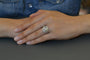 Bague 53.5 Bague en platine avec diamant 3,42 ct K/VS1 et diamants 58 Facettes 27866-27559dv