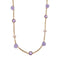 Collier MIMI - Collier en or rose 18 ct avec perles, améthystes et jade lavande 58 Facettes 32958