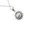 Collier Unoaerre - Collier à billes avec pendentif soleil et lune en or blanc 18 ct 58 Facettes 32074