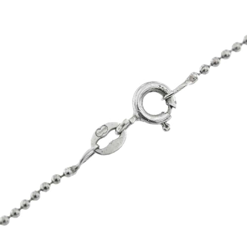 Collier Unoaerre - Collier à billes avec pendentif soleil et lune en or blanc 18 ct 58 Facettes 32074