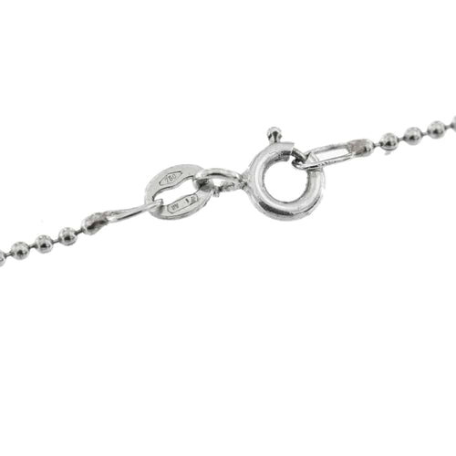 Collier Unoaerre - Collier à billes avec pendentif soleil et lune en or blanc 18 ct 58 Facettes 32074