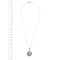 Collier Unoaerre - Collier à billes avec pendentif soleil et lune en or blanc 18 ct 58 Facettes 32074