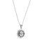 Collier Unoaerre - Collier à billes avec pendentif soleil et lune en or blanc 18 ct 58 Facettes 32074