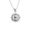 Collier Unoaerre - Collier à billes avec pendentif soleil et lune en or blanc 18 ct 58 Facettes 32074