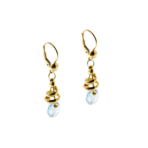 Boucles d'oreilles Boucles d’oreilles pendantes en or jaune 18 ct avec topazes 58 Facettes 36558
