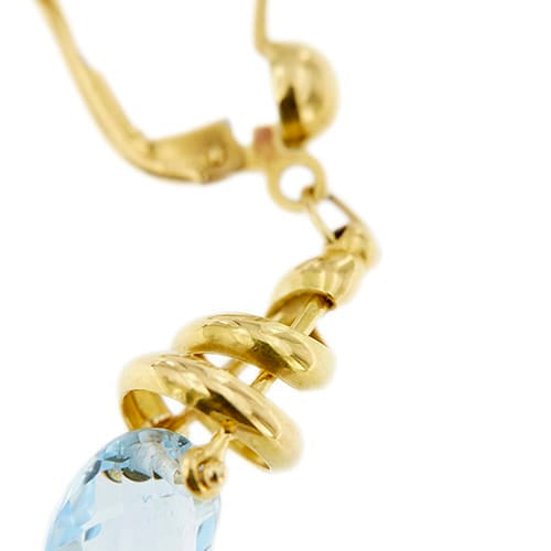Boucles d'oreilles Boucles d’oreilles pendantes en or jaune 18 ct avec topazes 58 Facettes 36558