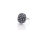 Bague 56 Bague en or blanc 18K avec saphirs et diamants 58 Facettes 27890