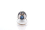 Bague 56 Bague en or blanc 18K avec saphirs et diamants 58 Facettes 27890