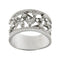 Bague 63 Bague jonc ajourée en or blanc 18 ct et diamants 58 Facettes 24534