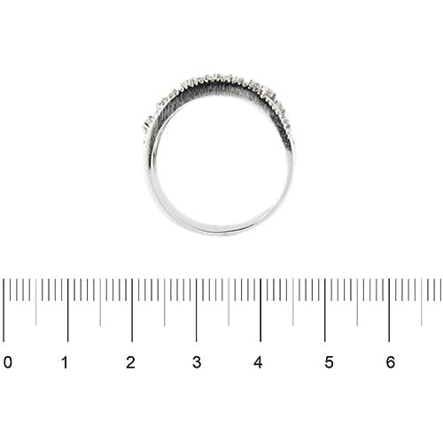 Bague 63 Bague jonc ajourée en or blanc 18 ct et diamants 58 Facettes 24534