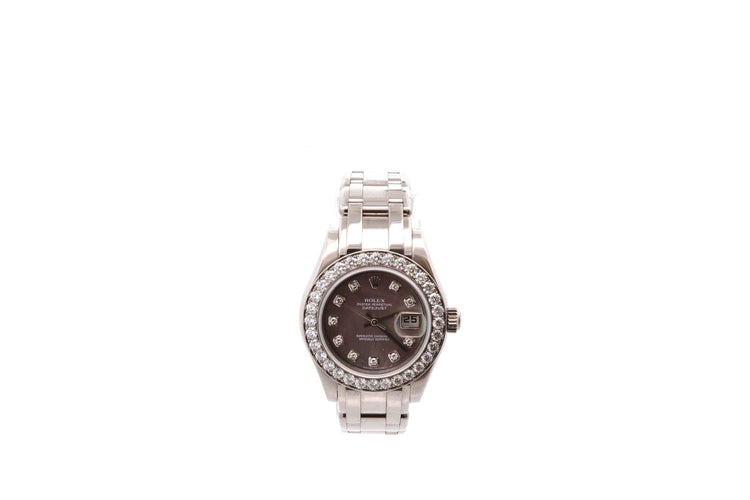 Montre Rolex Pearlmaster - Montre Oyster 80299 en or 18k et diamants 58 Facettes 27802dv