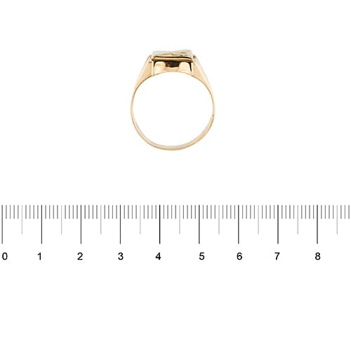 Bague Bague homme porte-bonheur à écusson en or rose et or blanc 18 ct 58 Facettes 34590