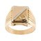 Bague Bague homme porte-bonheur à écusson en or rose et or blanc 18 ct 58 Facettes 34590