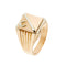Bague Bague homme porte-bonheur à écusson en or rose et or blanc 18 ct 58 Facettes 34590