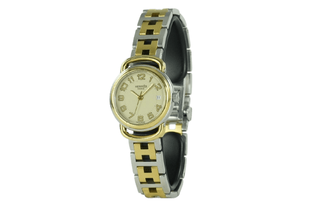 Montre Hermès Pullman - Montre en acier bicolore 58 Facettes TOT-01928