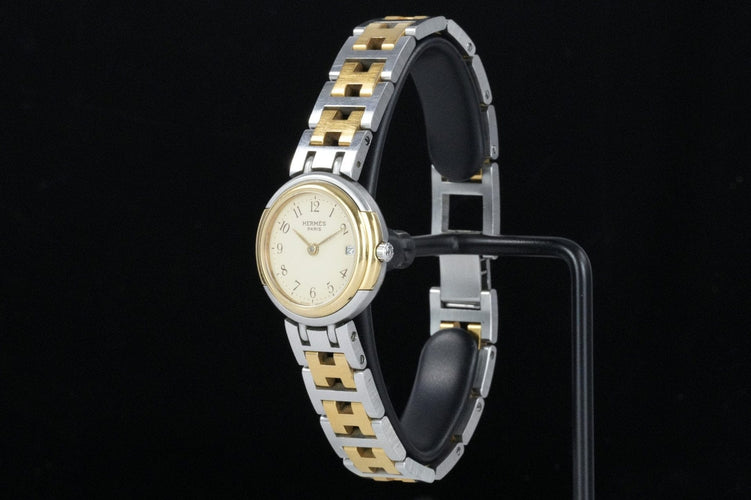 Hermès Windsor - Montre en acier et plaqué or 58 Facettes TOT-01810