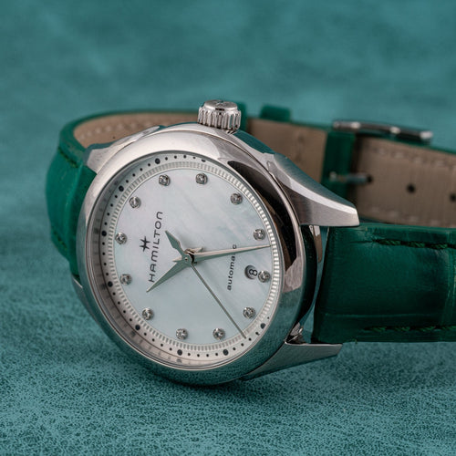 Hamilton Jazzmaster - Montre en acier cadran nacre 58 Facettes TOT-10221