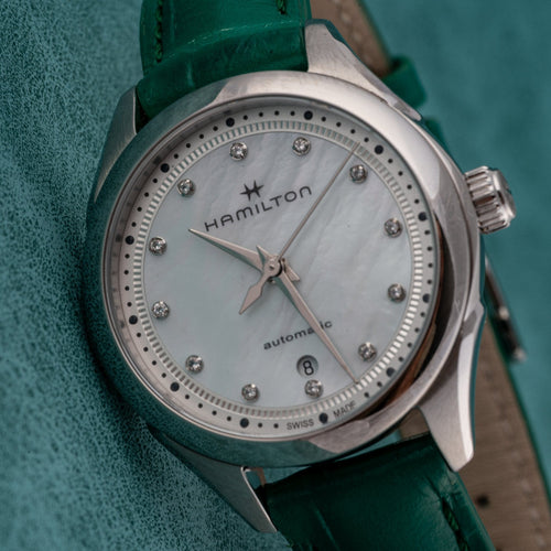 Hamilton Jazzmaster - Montre en acier cadran nacre 58 Facettes TOT-10221