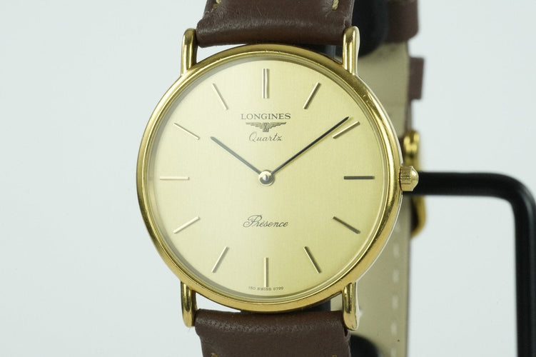 Montre Longines Présence - Montre quartz plaqué or 58 Facettes TOT-01956