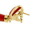 Boucles d'oreilles Boucles d’oreilles en or jaune 18 ct avec corail rouge 58 Facettes 39773