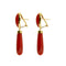 Boucles d'oreilles Boucles d’oreilles en or jaune 18 ct avec corail rouge 58 Facettes 39773