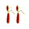 Boucles d'oreilles Boucles d’oreilles en or jaune 18 ct avec corail rouge 58 Facettes 39773
