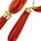 Boucles d'oreilles Boucles d’oreilles en or jaune 18 ct avec corail rouge 58 Facettes 39773