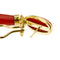Boucles d'oreilles Boucles d’oreilles en or jaune 18 ct avec corail rouge 58 Facettes 39773