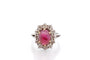 Bague 54.5 Bague rubis birman non chauffé 4,58 ct en or 18k et diamants 58 Facettes 27808