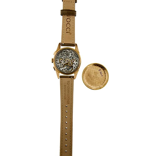 Montre Longines - Montre chronographe vintage en or rose 18 ct 58 Facettes 38045