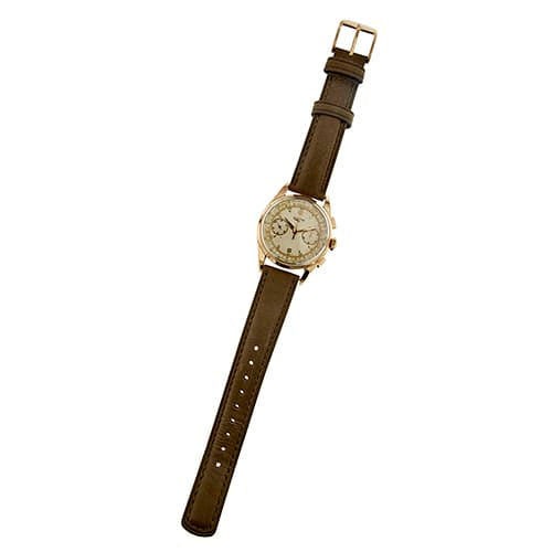 Montre Longines - Montre chronographe vintage en or rose 18 ct 58 Facettes 38045