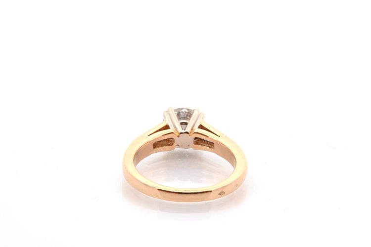 Bague 50.5 Bague en or 18 carats avec diamant 1,23 ct I/SI2 58 Facettes 27750