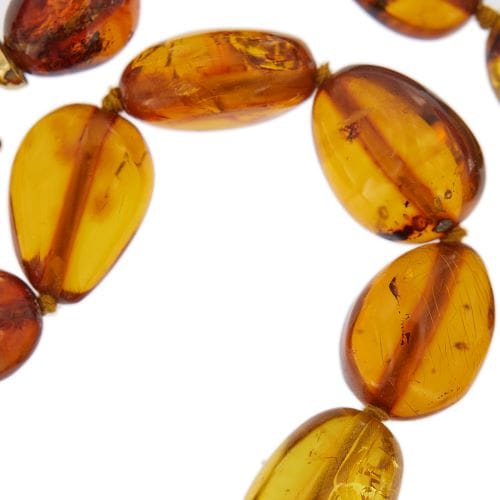 Collier Collier - Collier long en ambre avec fermoir en or jaune 18 ct 58 Facettes 27143