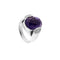 Bague 56 Bague en or blanc 18 ct avec iolite et diamants 58 Facettes 19954