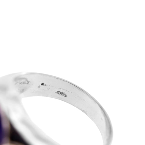 Bague 56 Bague en or blanc 18 ct avec iolite et diamants 58 Facettes 19954