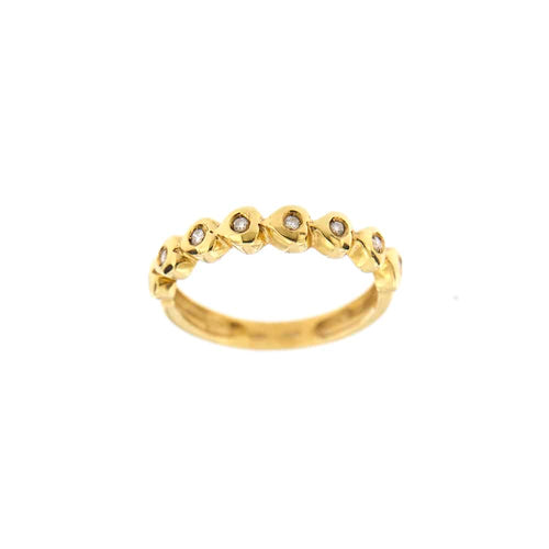 Bague 54 Bague rivière en or jaune 18 ct avec diamants 0,16 ct 58 Facettes 23130