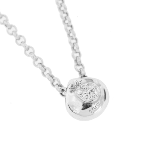 Collier Chimento Solo Mia - Collier en or blanc 18 ct à pendentif goutte et diamants 58 Facettes 13983