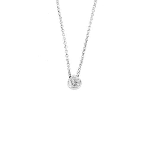 Collier Chimento Solo Mia - Collier en or blanc 18 ct à pendentif goutte et diamants 58 Facettes 13983