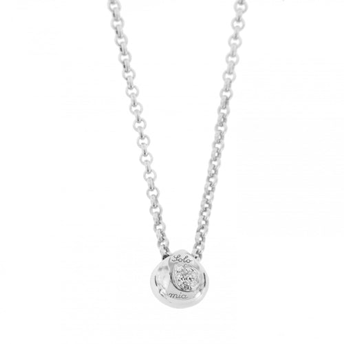 Collier Chimento Solo Mia - Collier en or blanc 18 ct à pendentif goutte et diamants 58 Facettes 13983