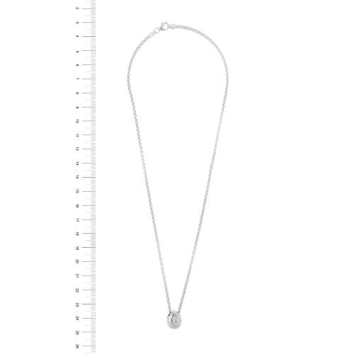 Collier Chimento Solo Mia - Collier en or blanc 18 ct à pendentif goutte et diamants 58 Facettes 13983