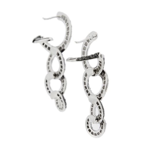 Boucles d'oreilles Boucles d’oreilles pendantes en or blanc 18 kt avec diamants 58 Facettes 25641