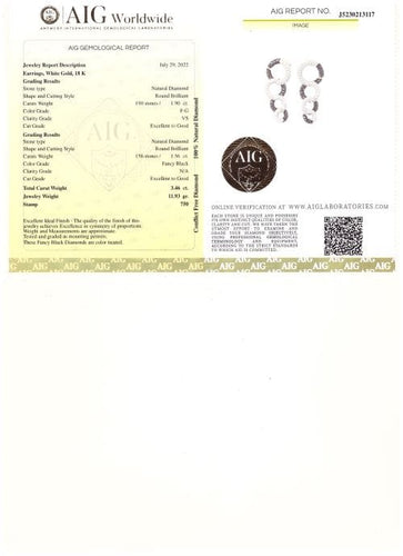 Boucles d'oreilles Boucles d’oreilles pendantes en or blanc 18 kt avec diamants 58 Facettes 25641