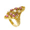Bague 57 Sforza - Bague en or jaune 18 ct avec rubis et diamants 58 Facettes 27366