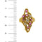 Bague 57 Sforza - Bague en or jaune 18 ct avec rubis et diamants 58 Facettes 27366