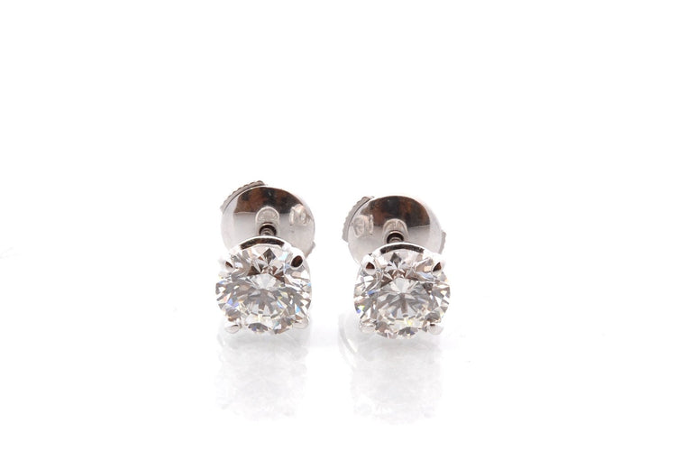 Boucles d'oreilles Puces d’oreilles - Diamants 1,30 ct et 1,31 ct 58 Facettes 27803-27804