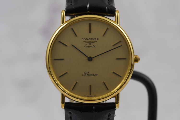 Montre Longines Présence - Montre quartz plaquée or 58 Facettes TOT-11190